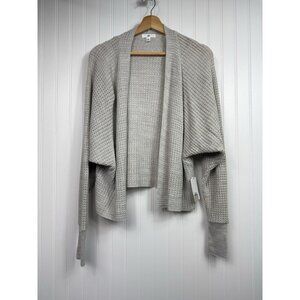 Nordstrom Womens Grey Open Front Dolman Sleeve Cardigan Sweater Size Large NWT